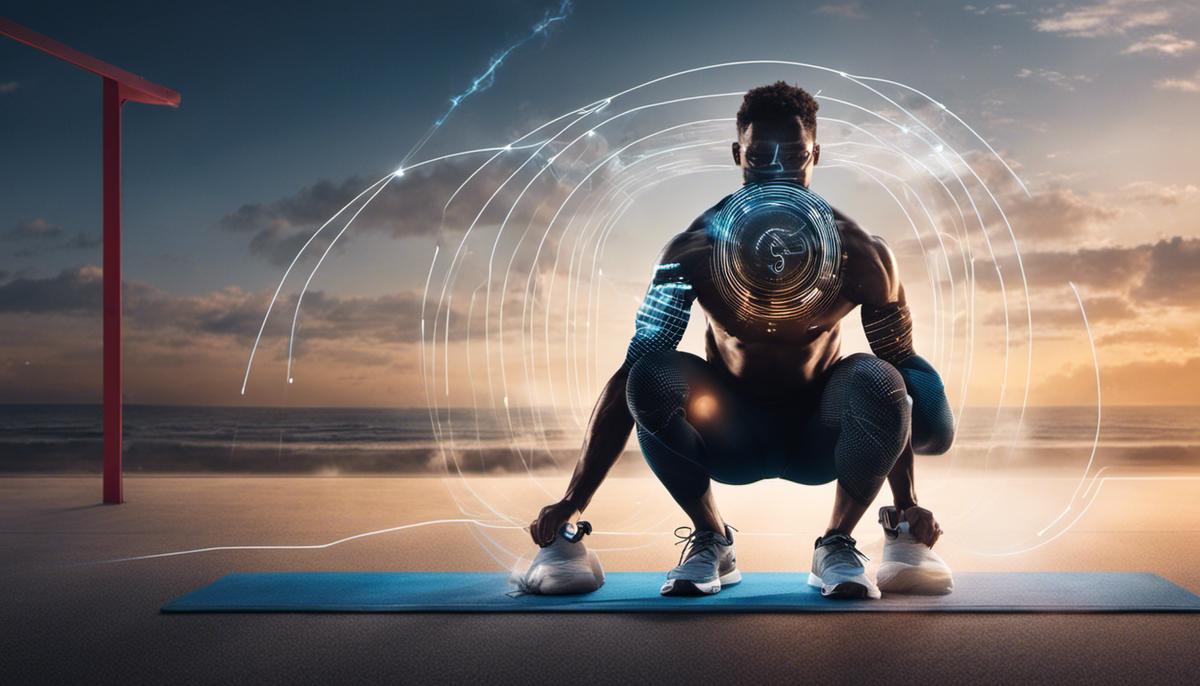 An image showing the convergence of AI, ML, and fitness with dashes instead of spaces. It represents the digital transformation in the fitness industry.