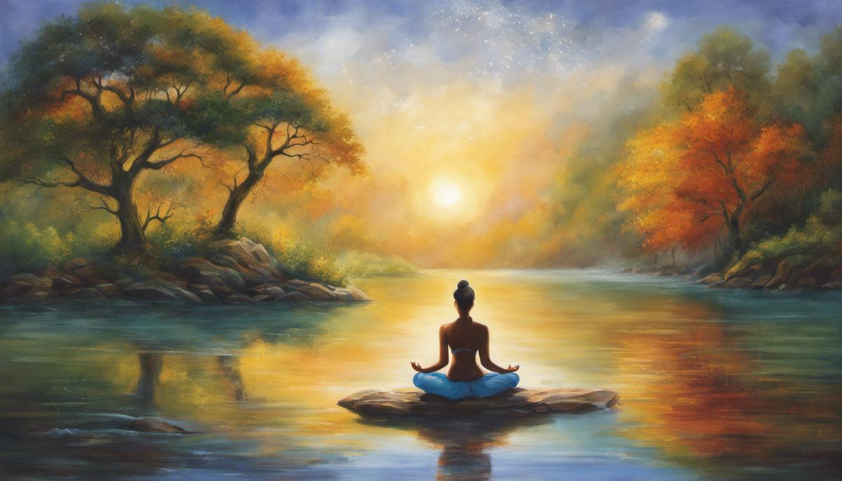 Image depicting the serene art of manifesting grace through meditation