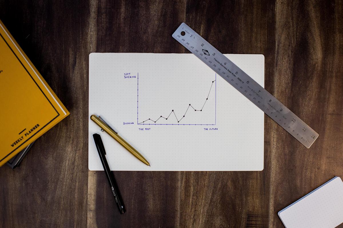 Illustration of a person surrounded by data charts and graphs, representing data science