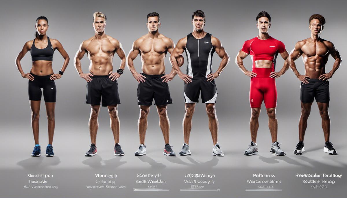 An image showcasing the evolution of wearable fitness technology over time