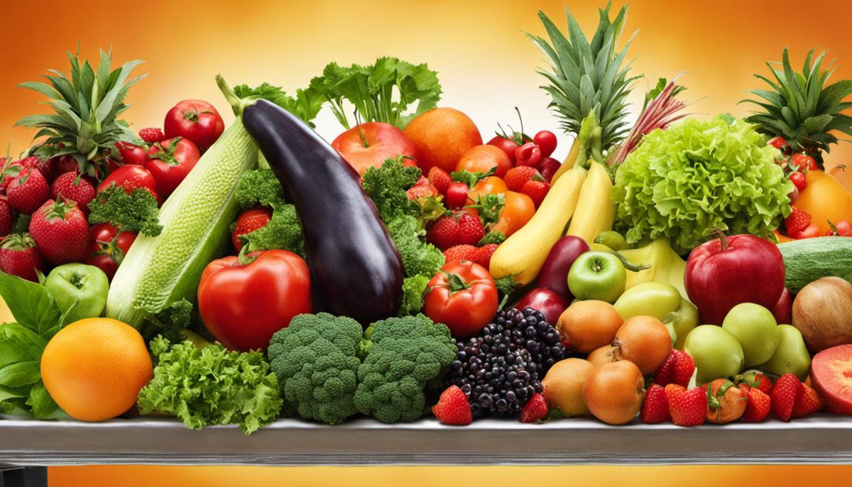 Image description: A person making a healthy lifestyle choice by choosing fruits and vegetables over processed foods.