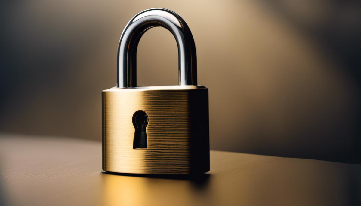 An image depicting a lock symbolizing online privacy and security