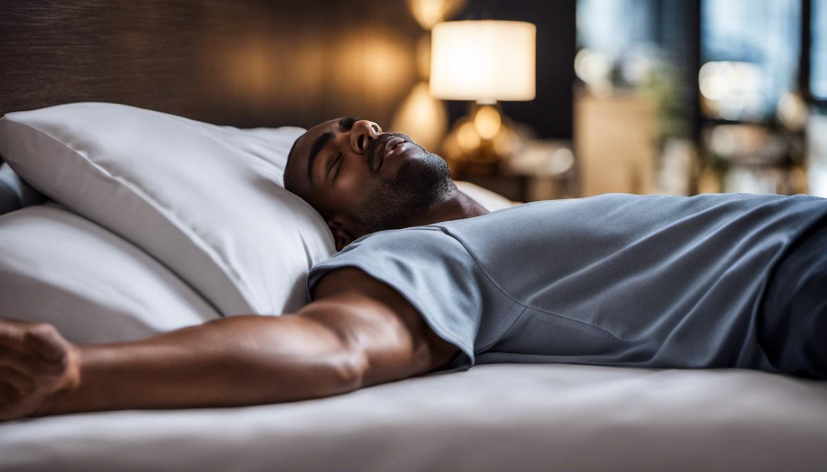 Image of a person sleeping peacefully, representing the importance of quality sleep in achieving fitness goals.