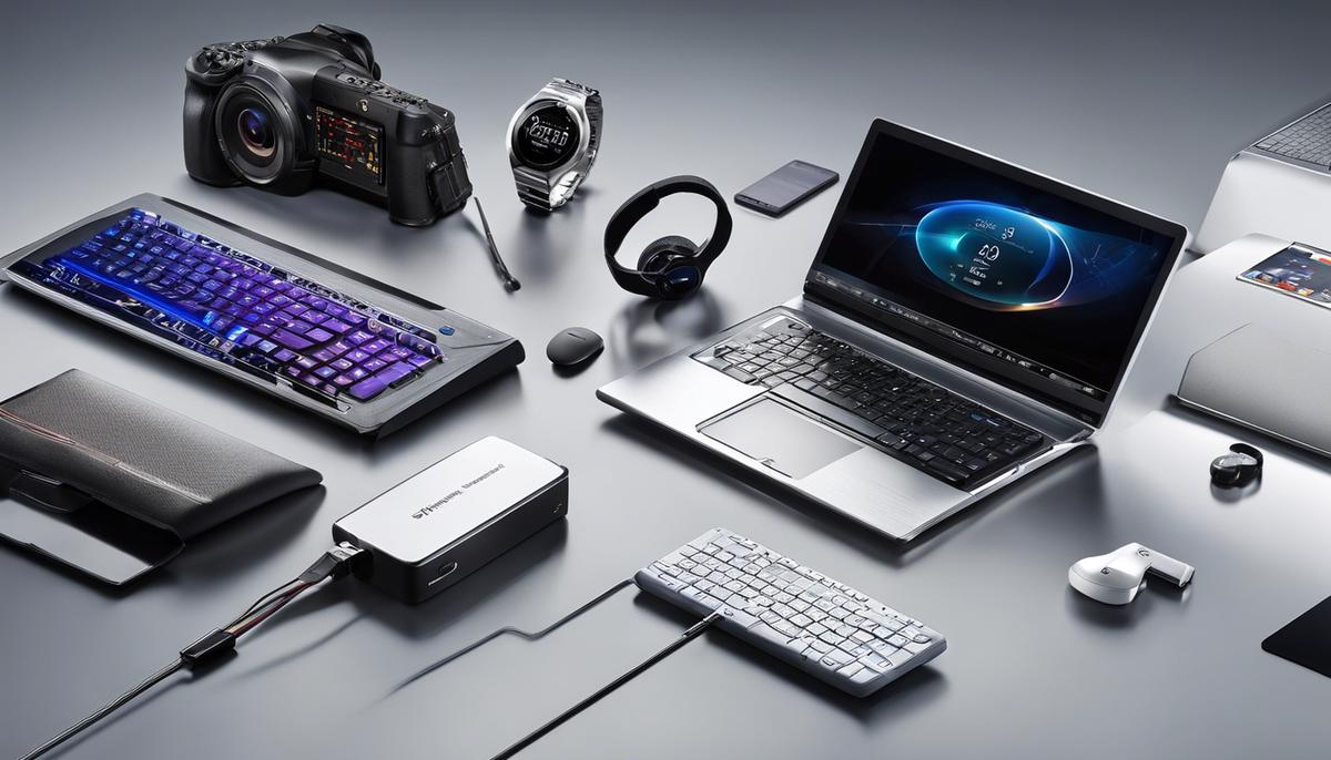 Image of a variety of tech gadgets